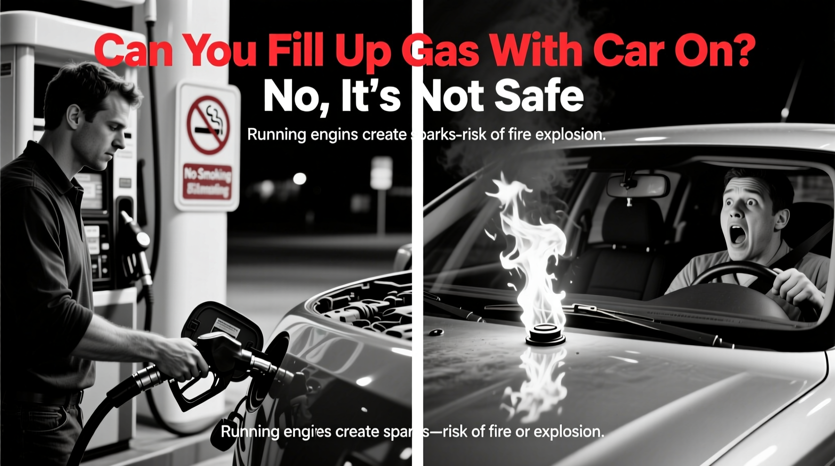can you fill up gas with car on