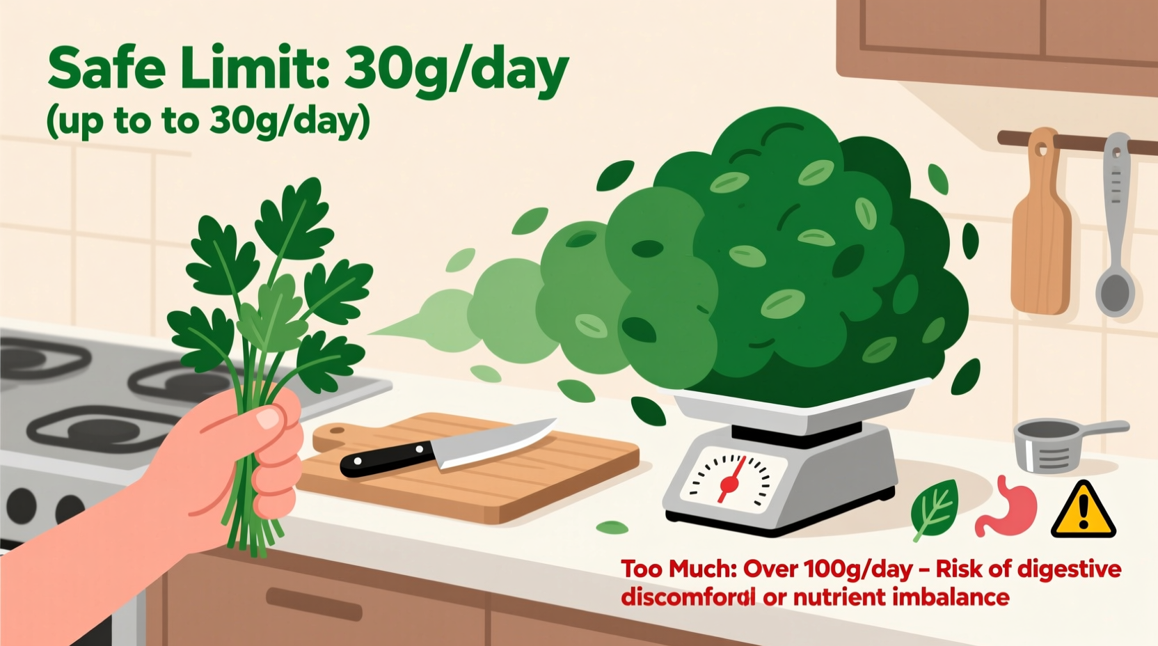 how much parsley is too much