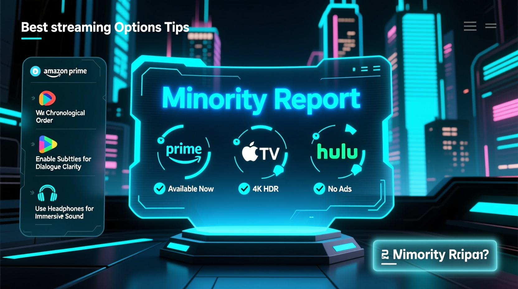 how to watch minority report the best streaming options and viewing tips