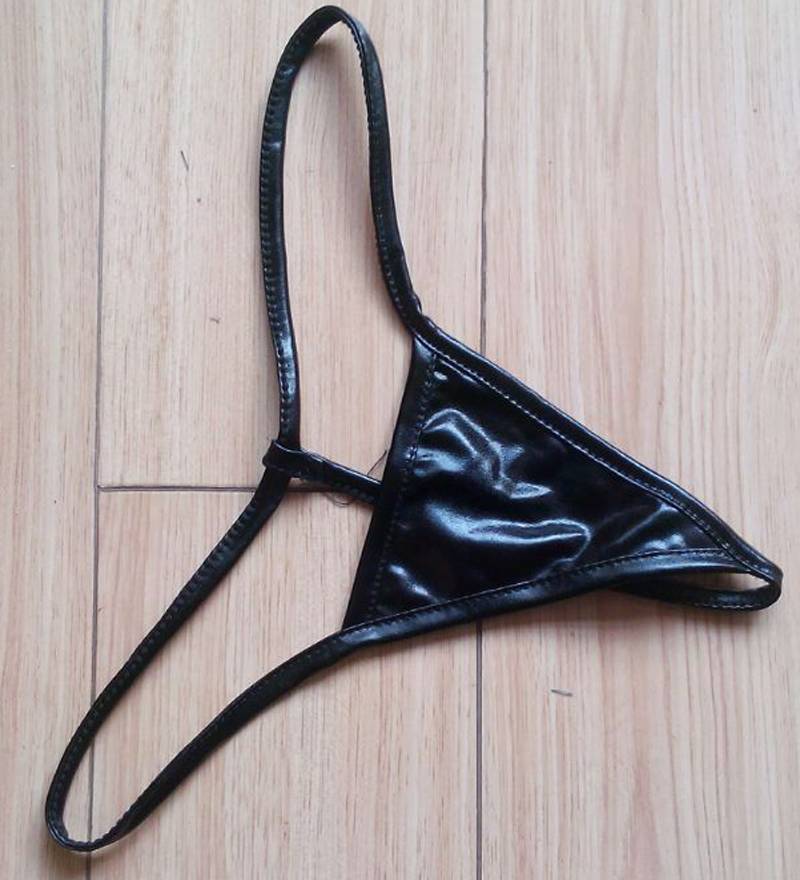 8r758性感模特内衣女士漆皮性感女装迷你微比基尼丁字裤丁字裤内裤