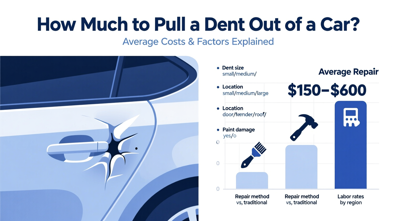 how much to pull a dent out of a car