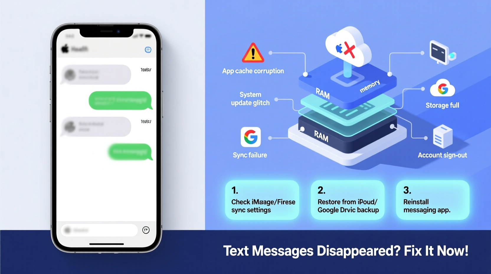 why did my text messages disappear causes solutions