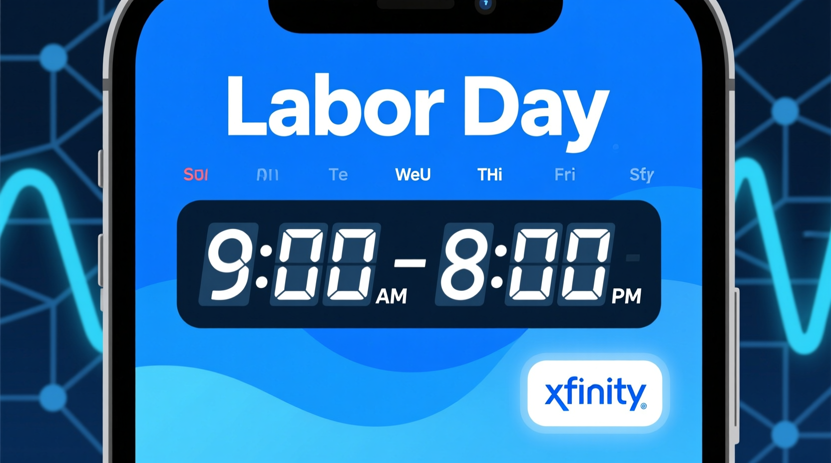 is xfinity open on labor day