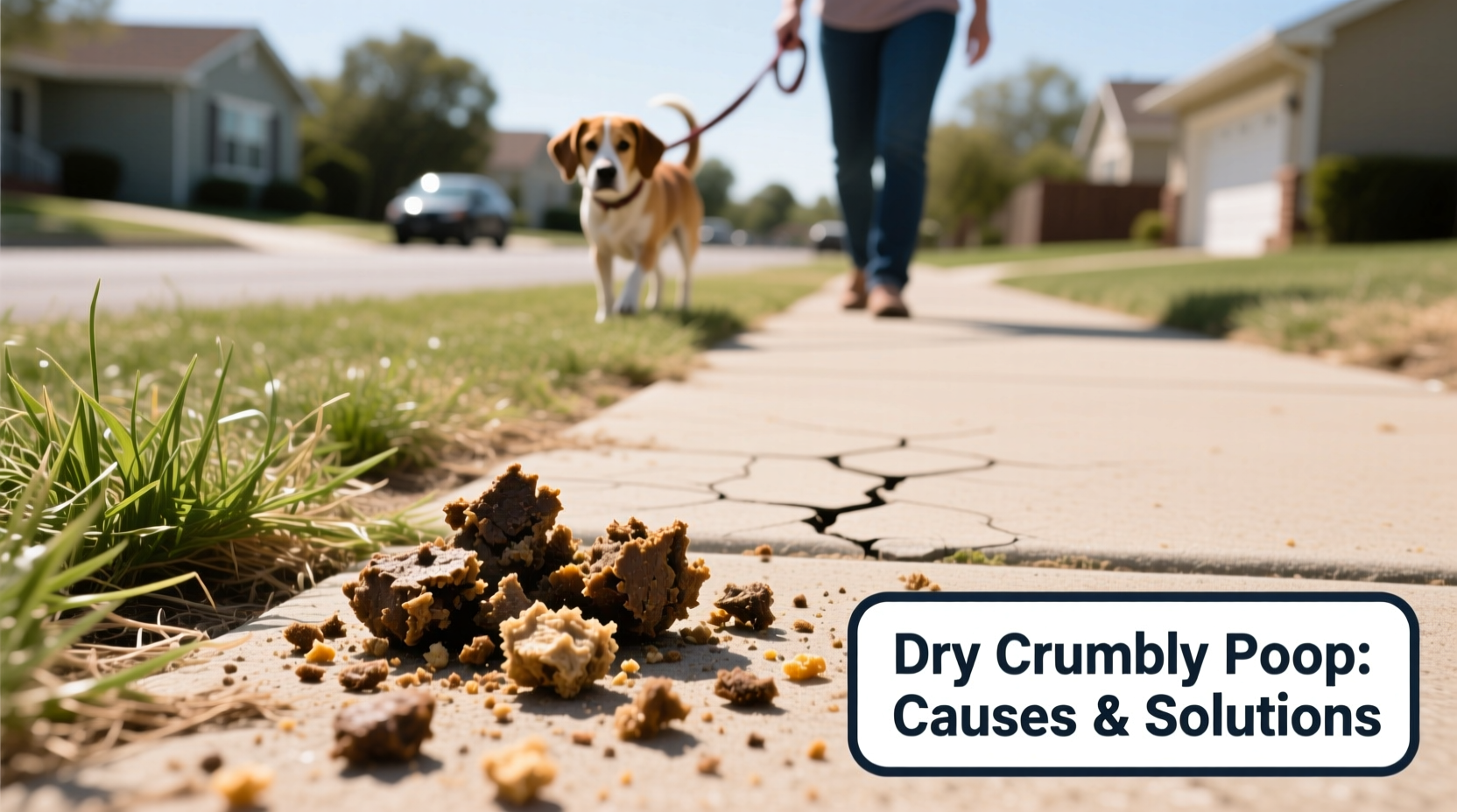 dry crumbly dog poop causes and what to do