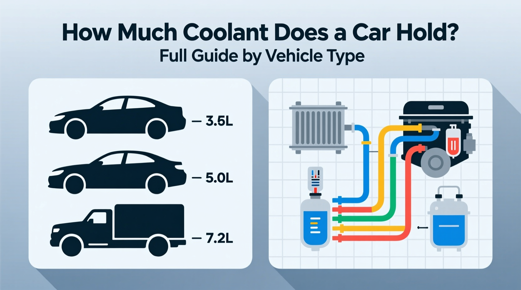 how much coolant does a car hold