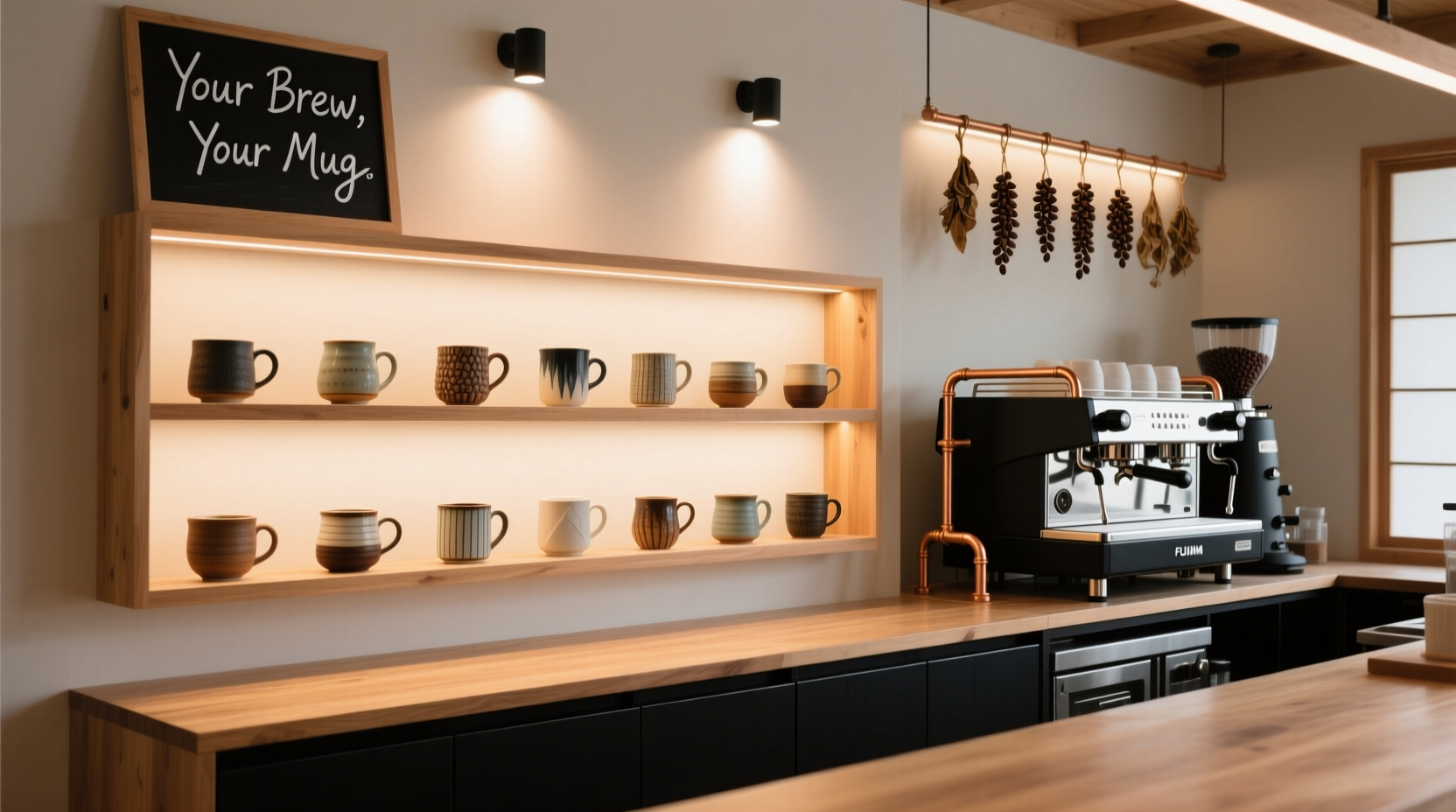 crafting a stylish coffee bar how to showcase unique mugs for a personalized brew spot