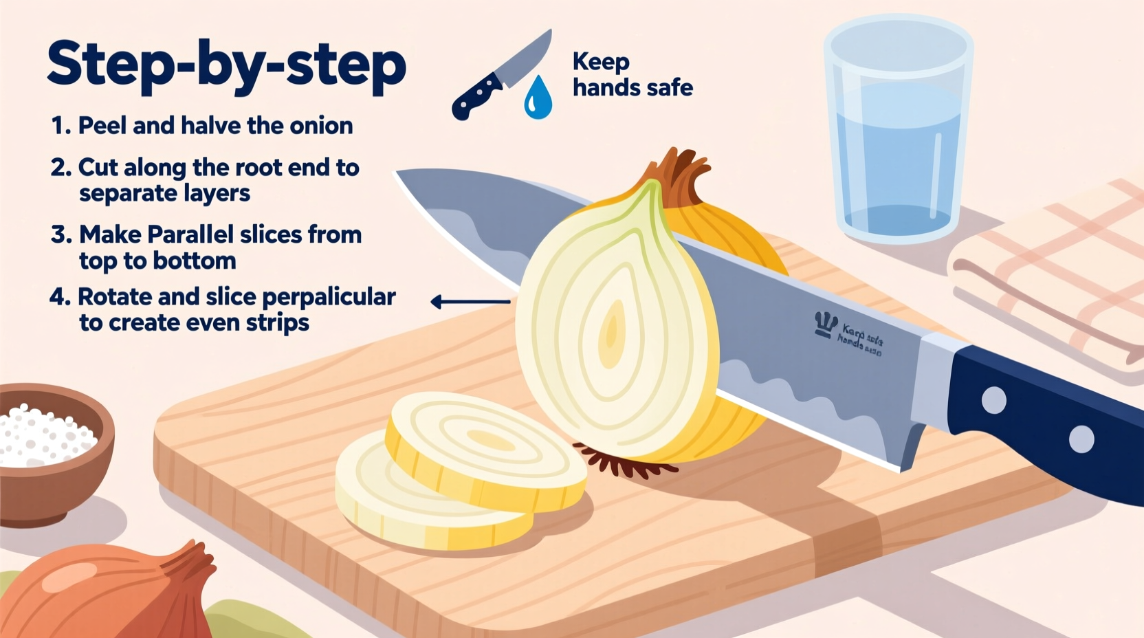 how to properly slice an onion