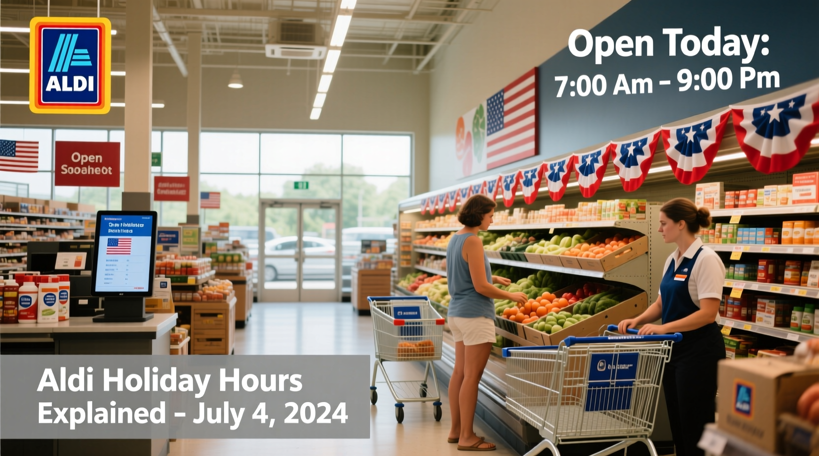 is aldis open on july 4