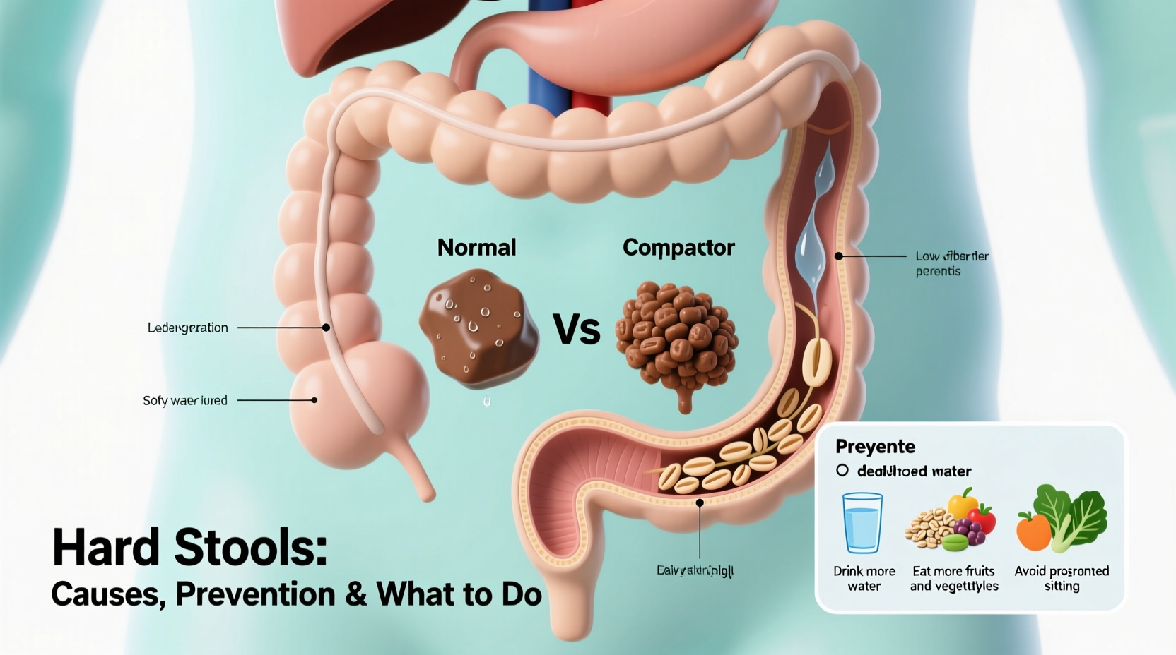 why are my stools hard causes prevention what to do