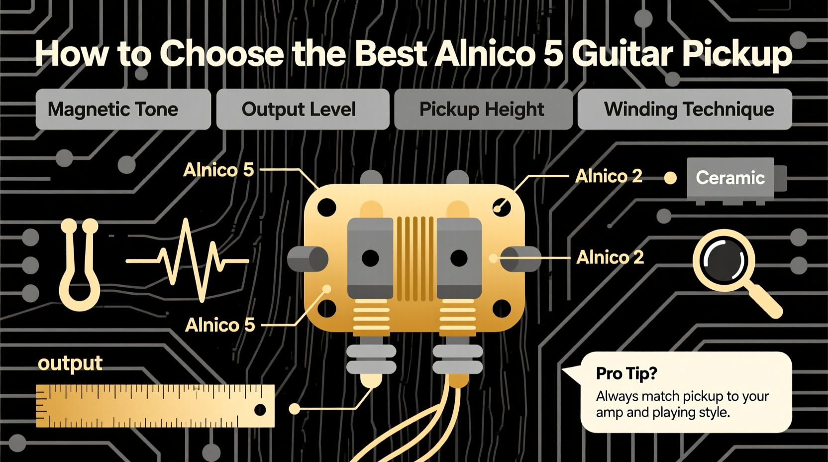 alnico 5 guitar poke piece