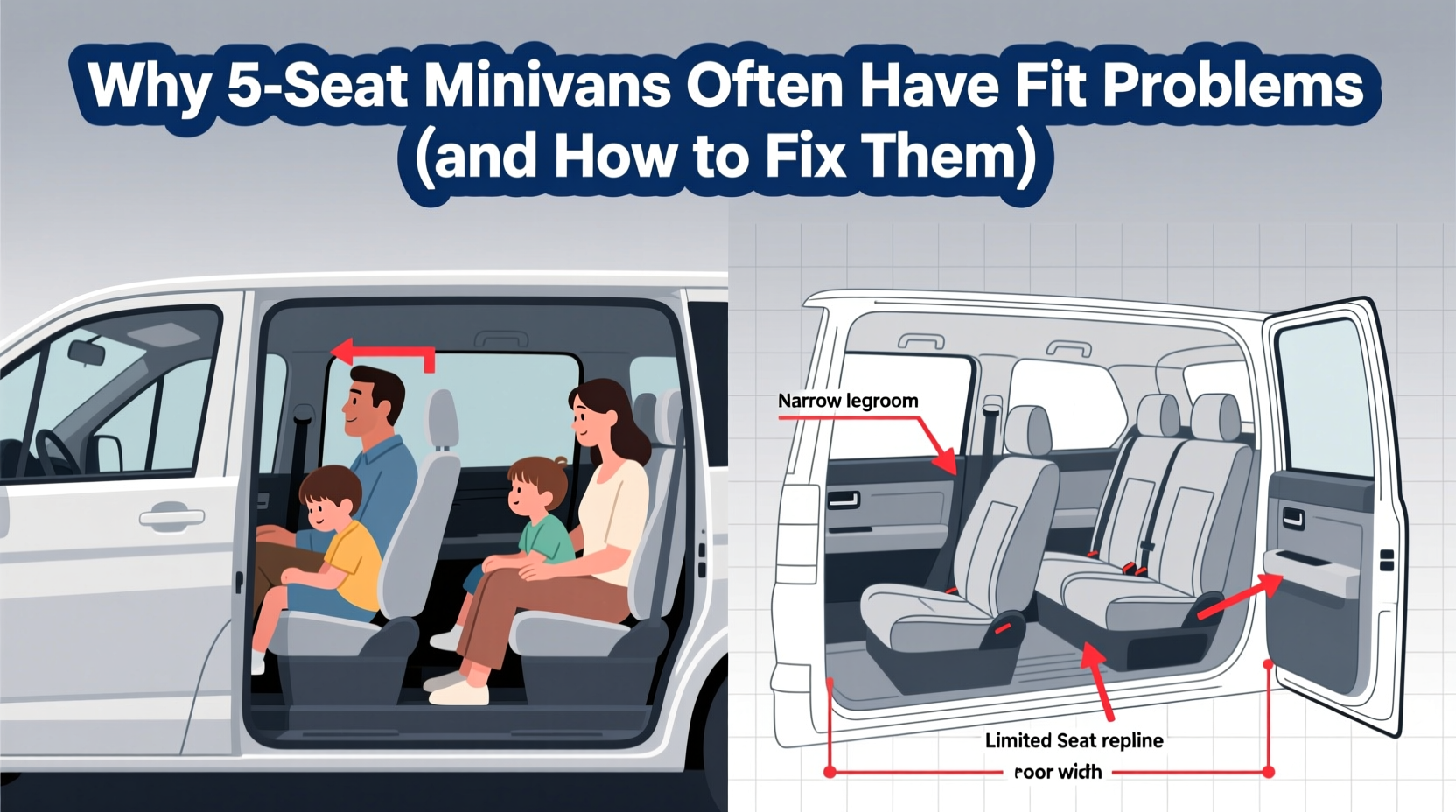 minivan 5 seat fit problems