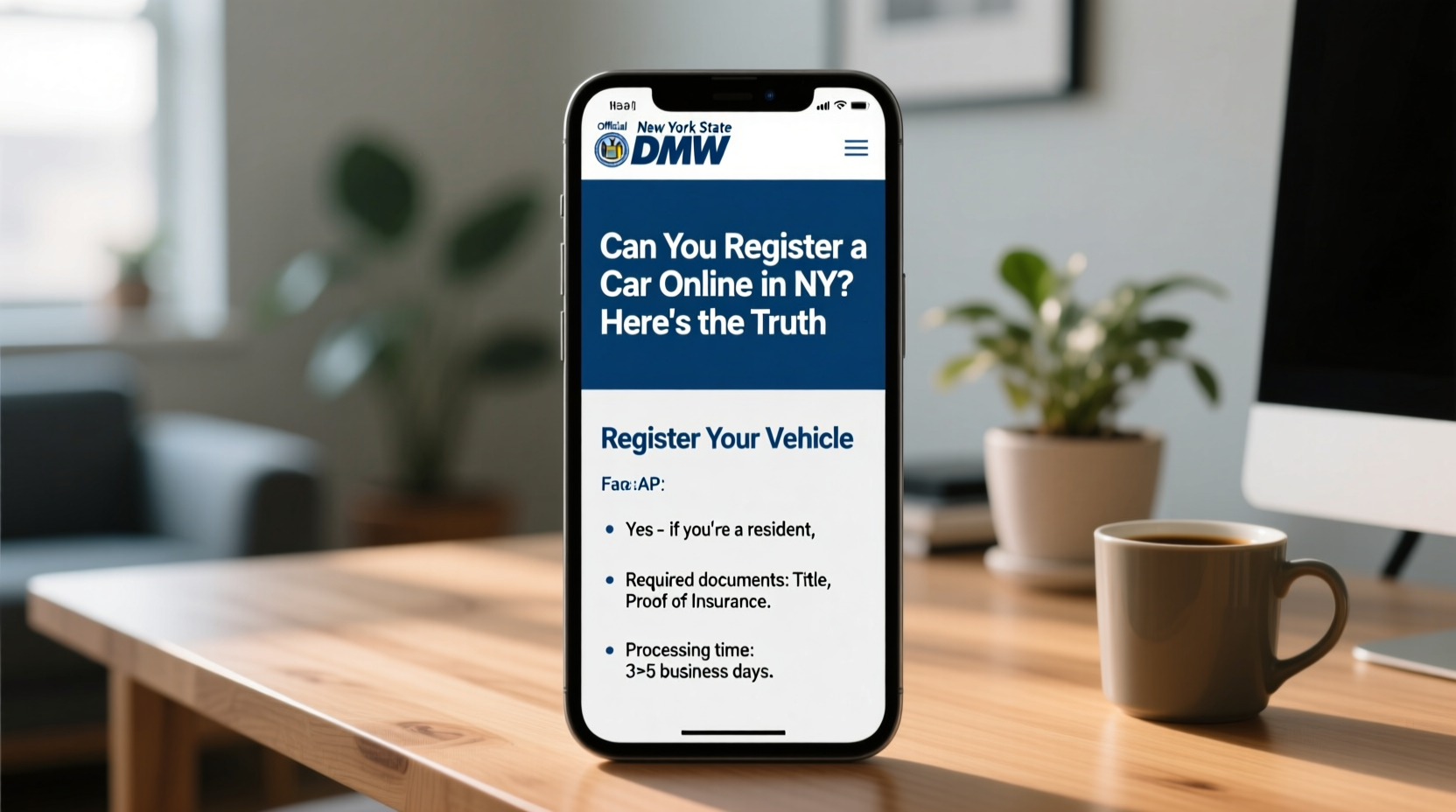 can i register a car online in ny