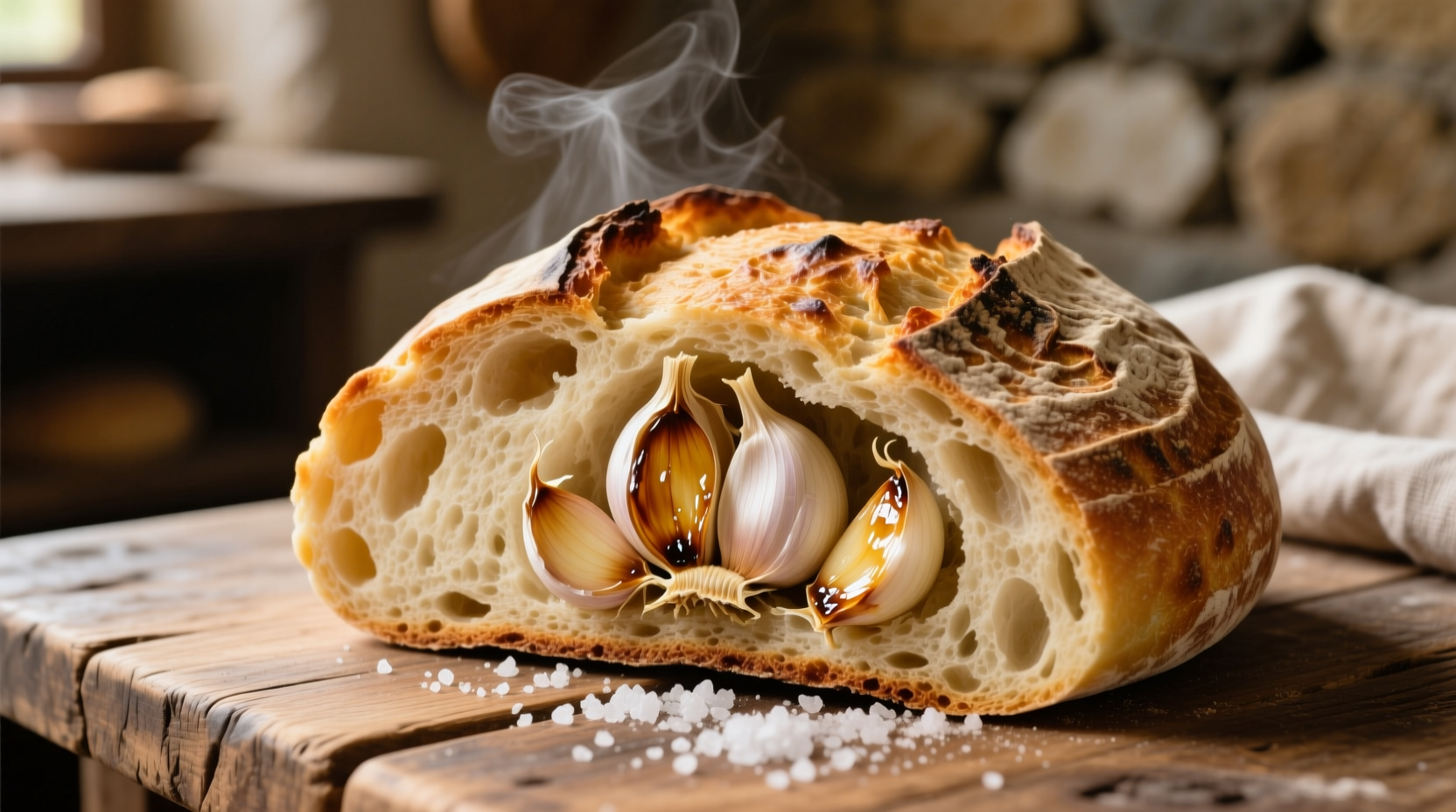 roasted garlic sourdough