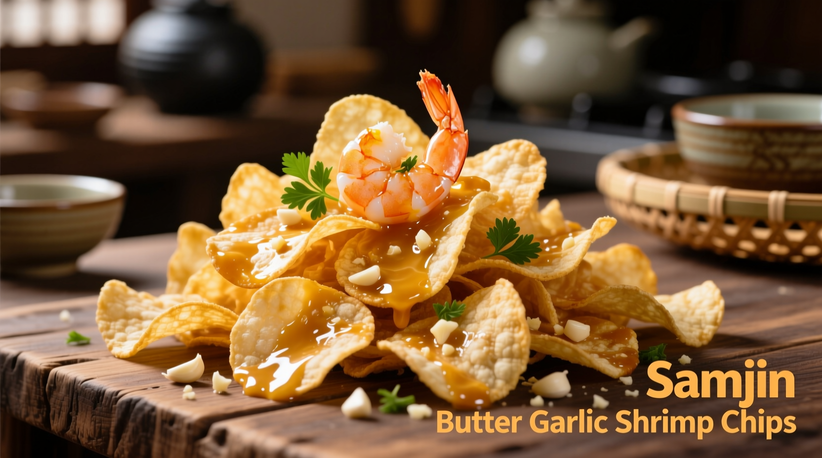 samjin butter garlic shrimp chips
