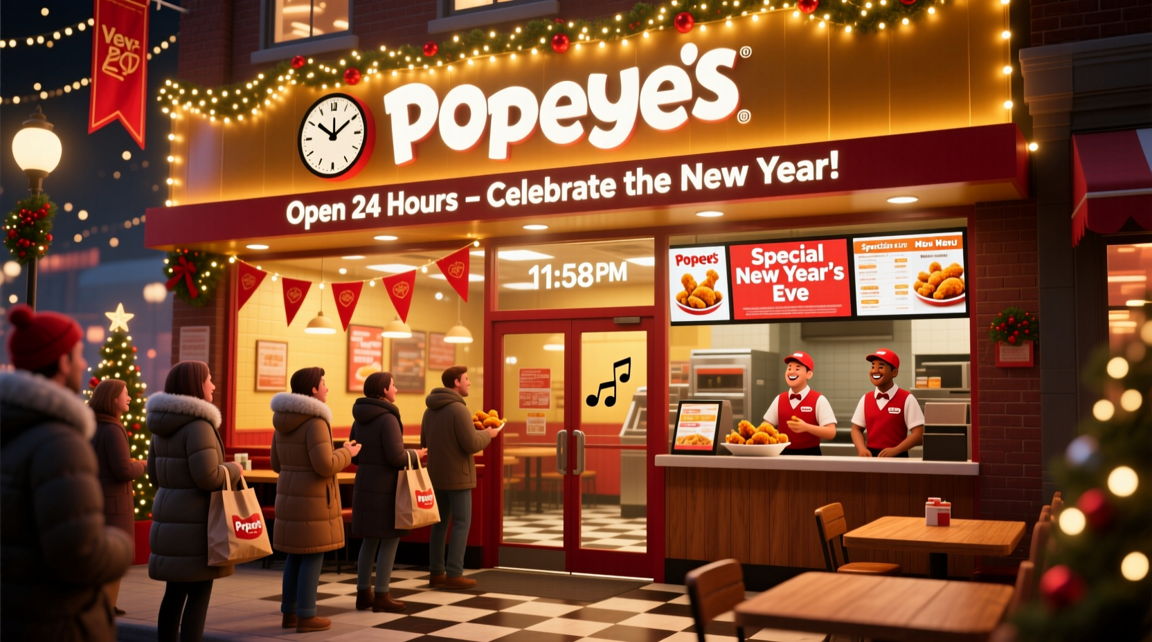 is popeyes open on new years eve