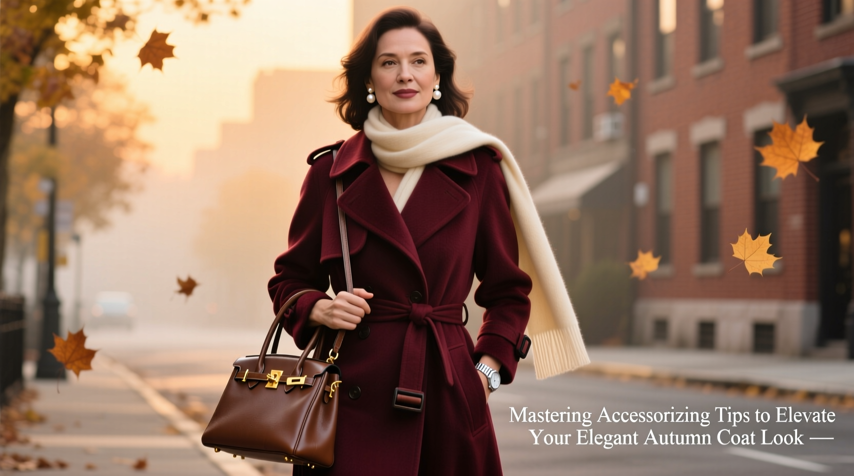mastering accessorizing tips to elevate your elegant autumn coat look