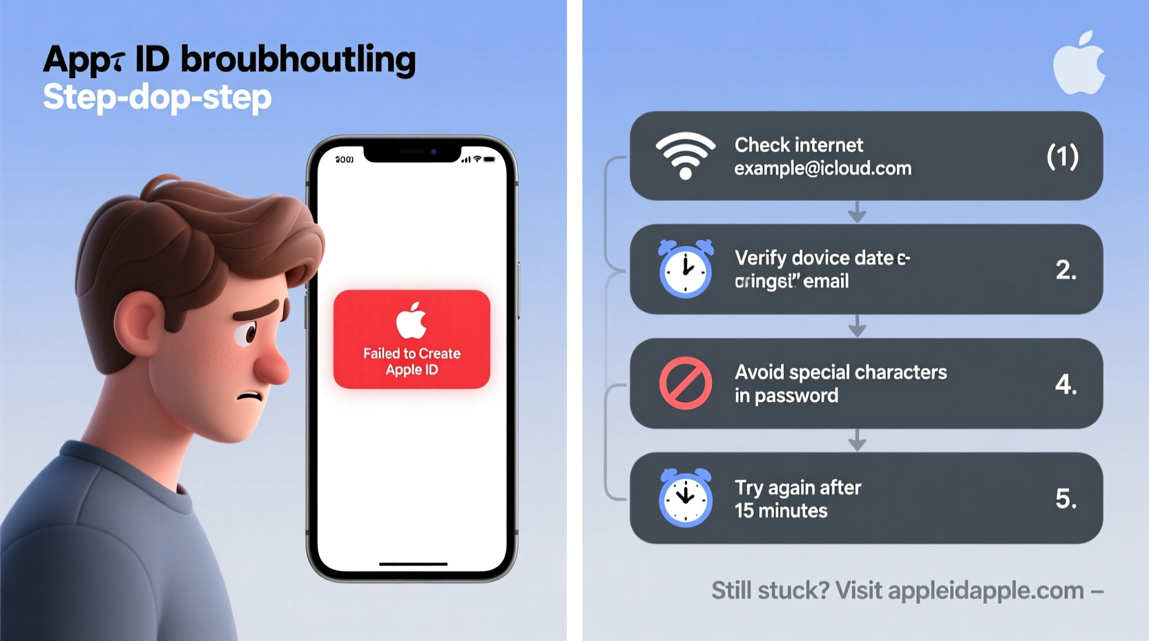 cant create an apple id troubleshooting solutions