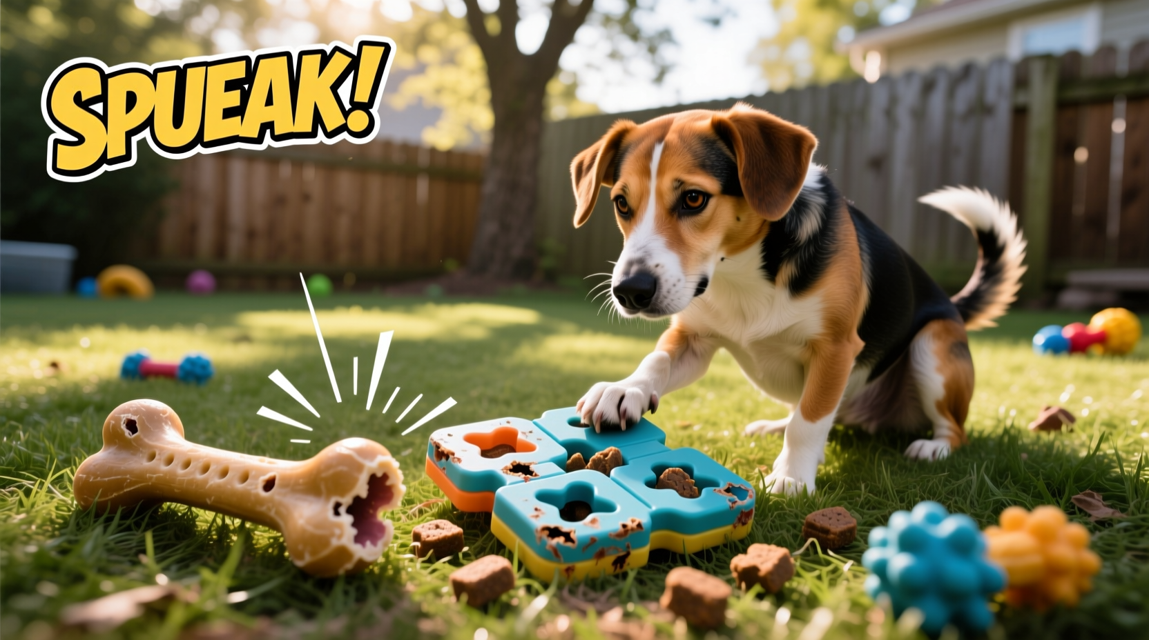 squeaky bone vs puzzle toy which dog toy keeps them busier