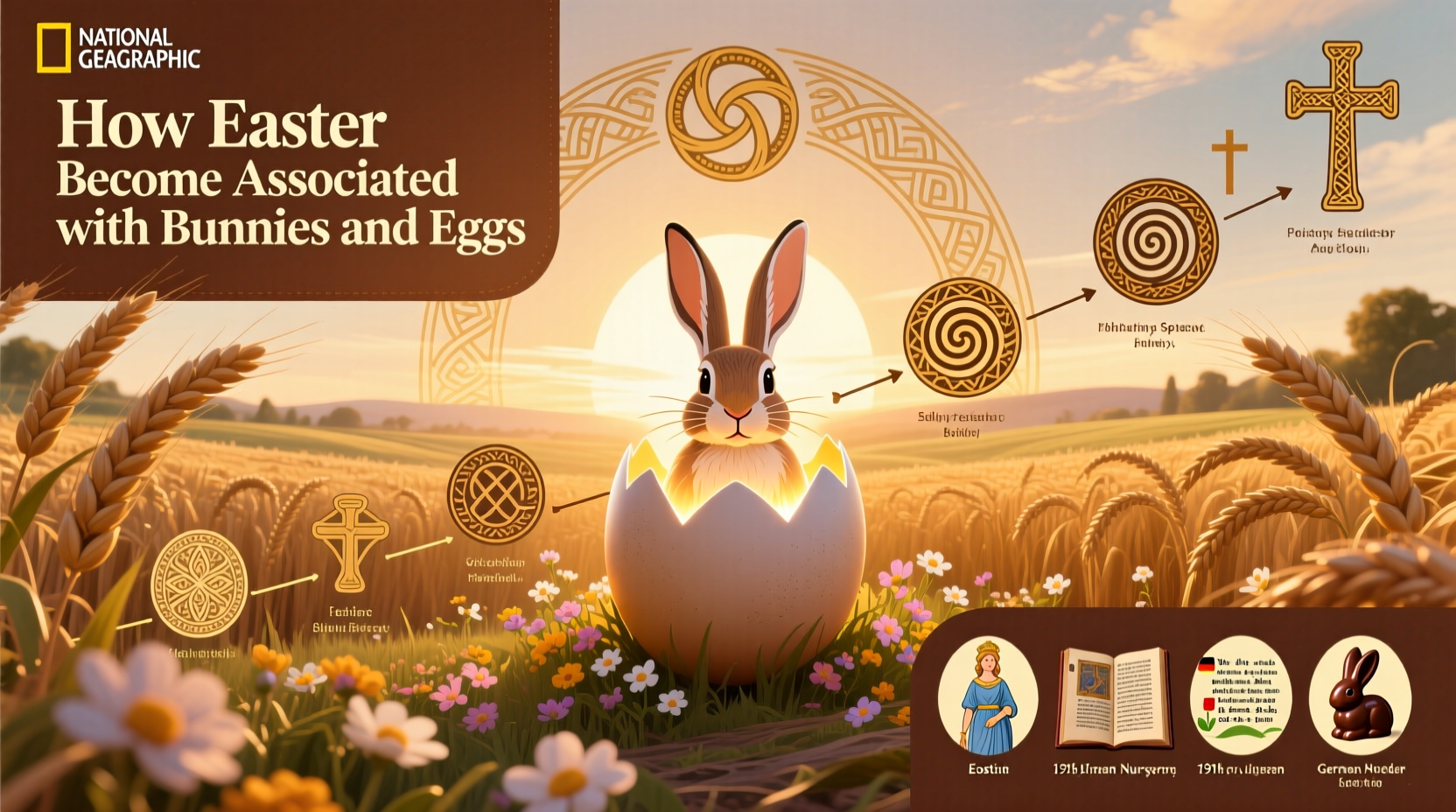 how did easter become associated with bunnies and eggs