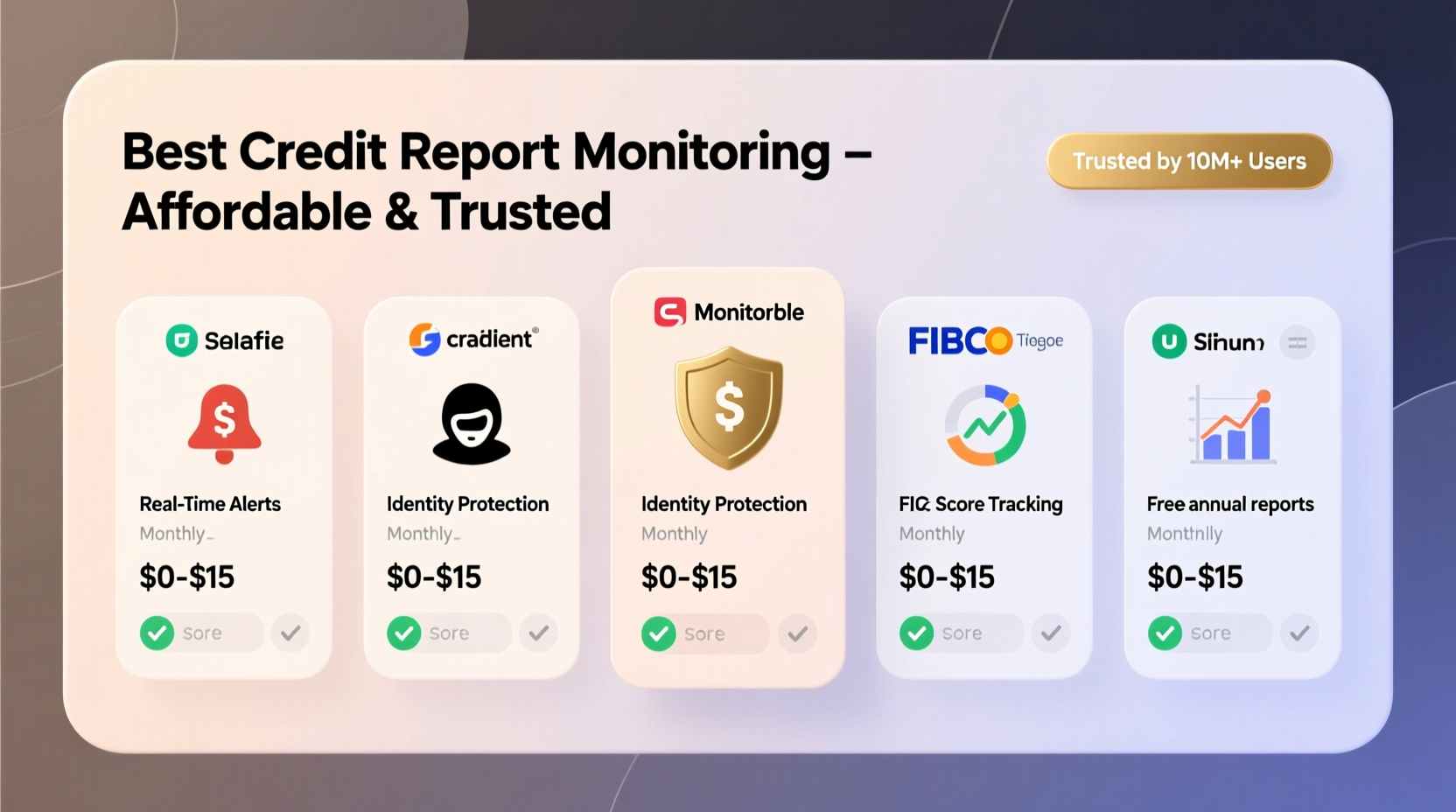 affordable options for best credit report monitoring with trusted features