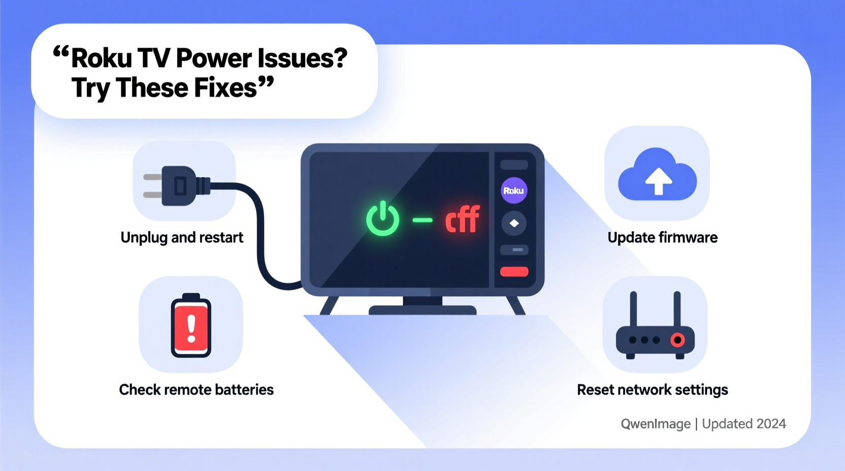 roku tv turning on and off troubleshooting fixes