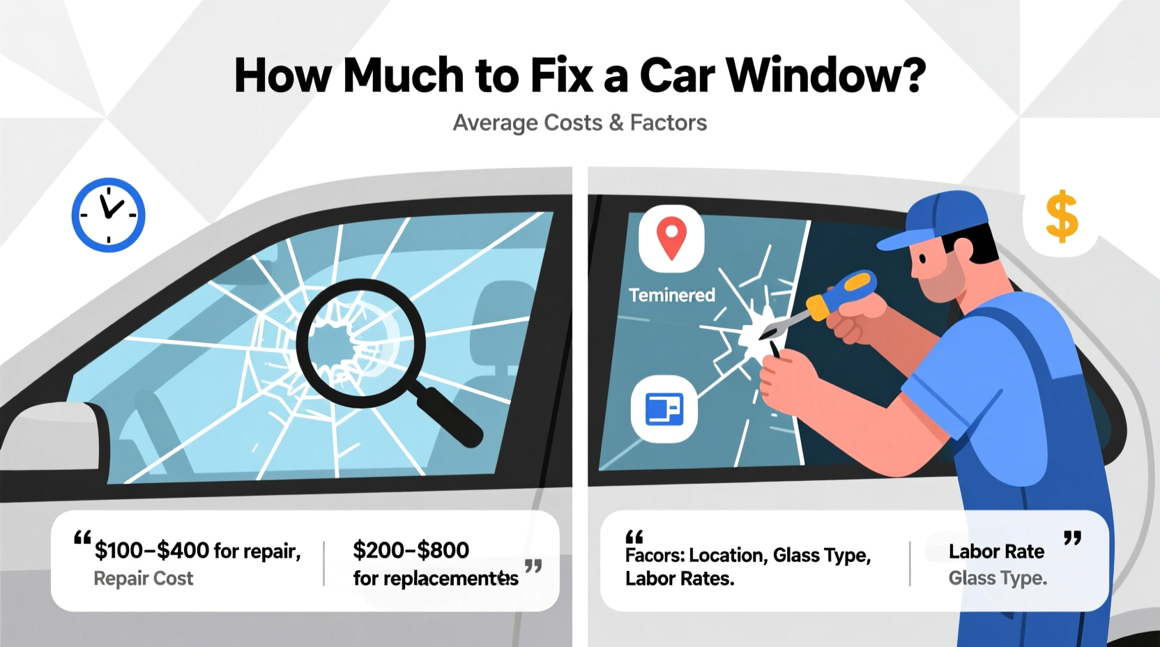 how much to fix window in car