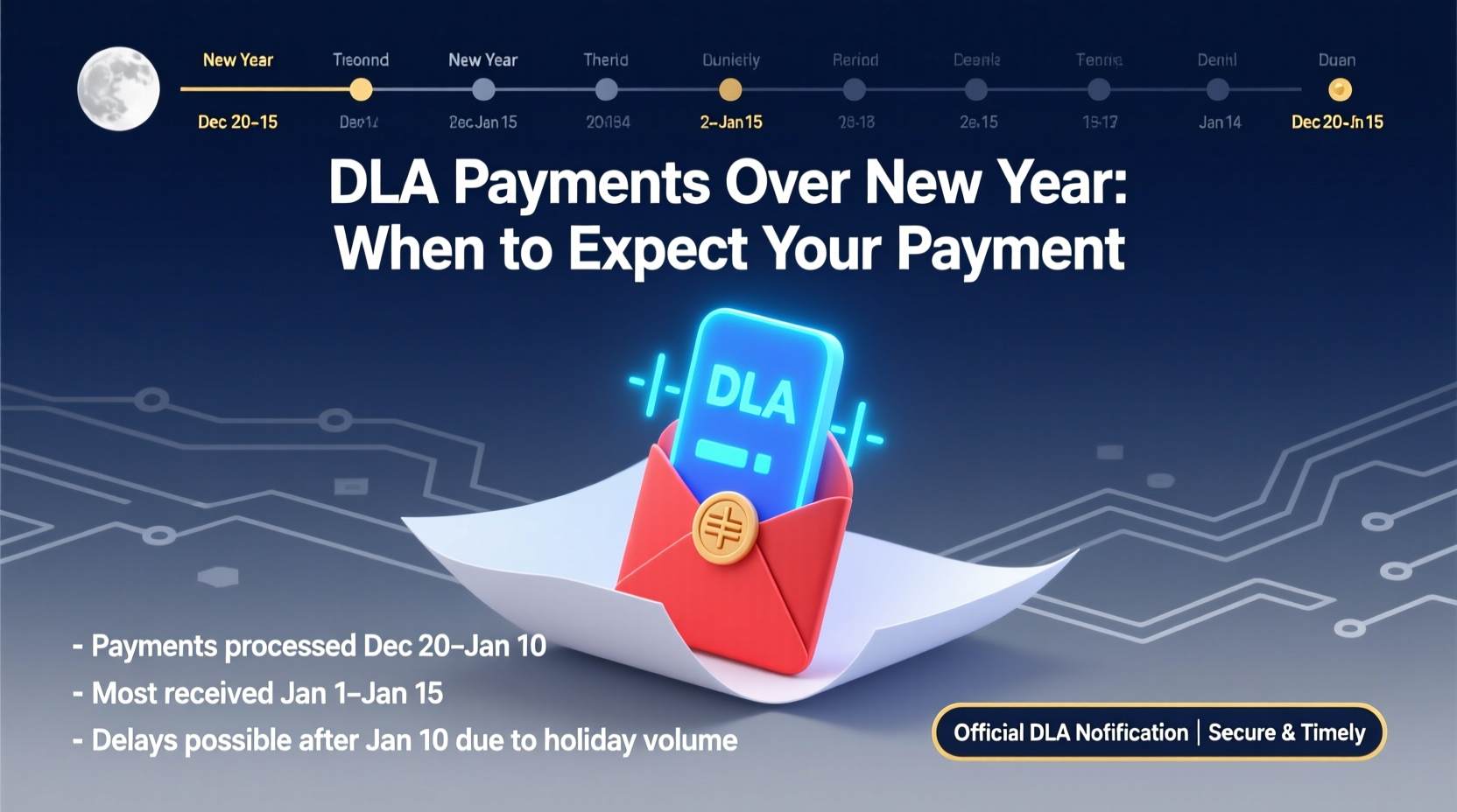 when will my dla be paid over new year