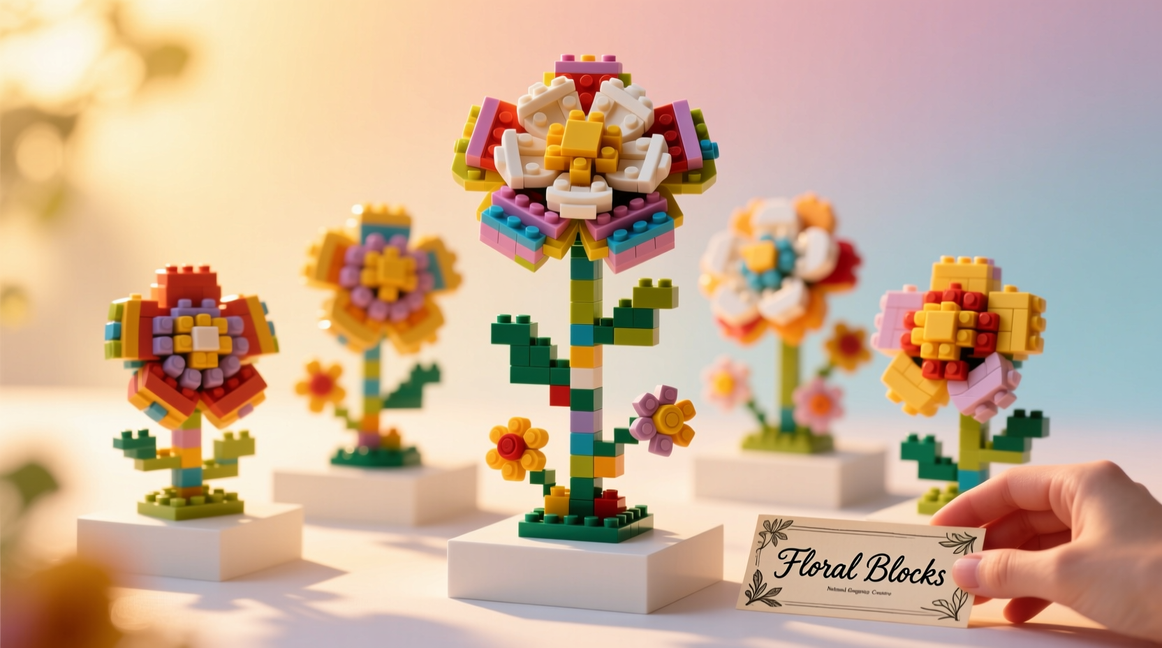 creative ways to showcase your flower building block creations with style and flair