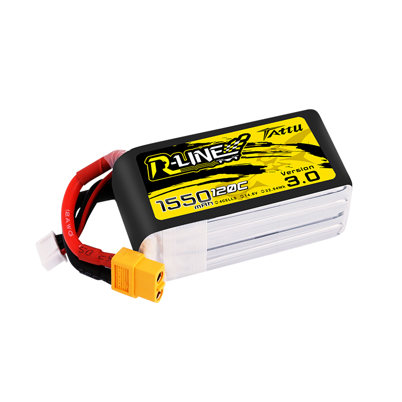 TATTU 14.8V 120C 4S 1550mAh Lipo Battery with XT60 Plug FPV Racing Drone RC Quadcopter
