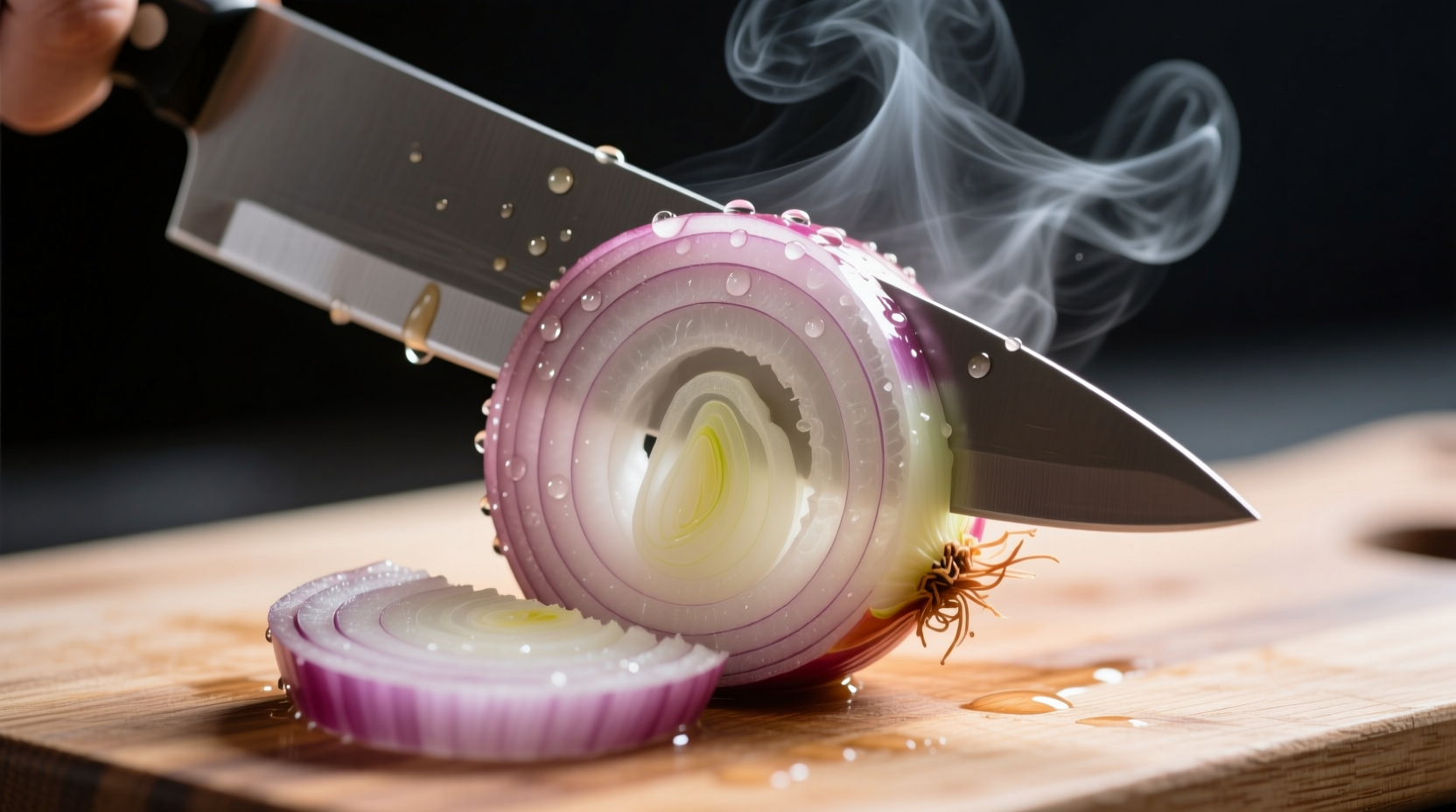 slicing onion