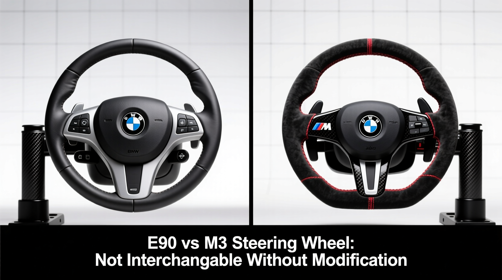 e90 vs m3 steering wheel