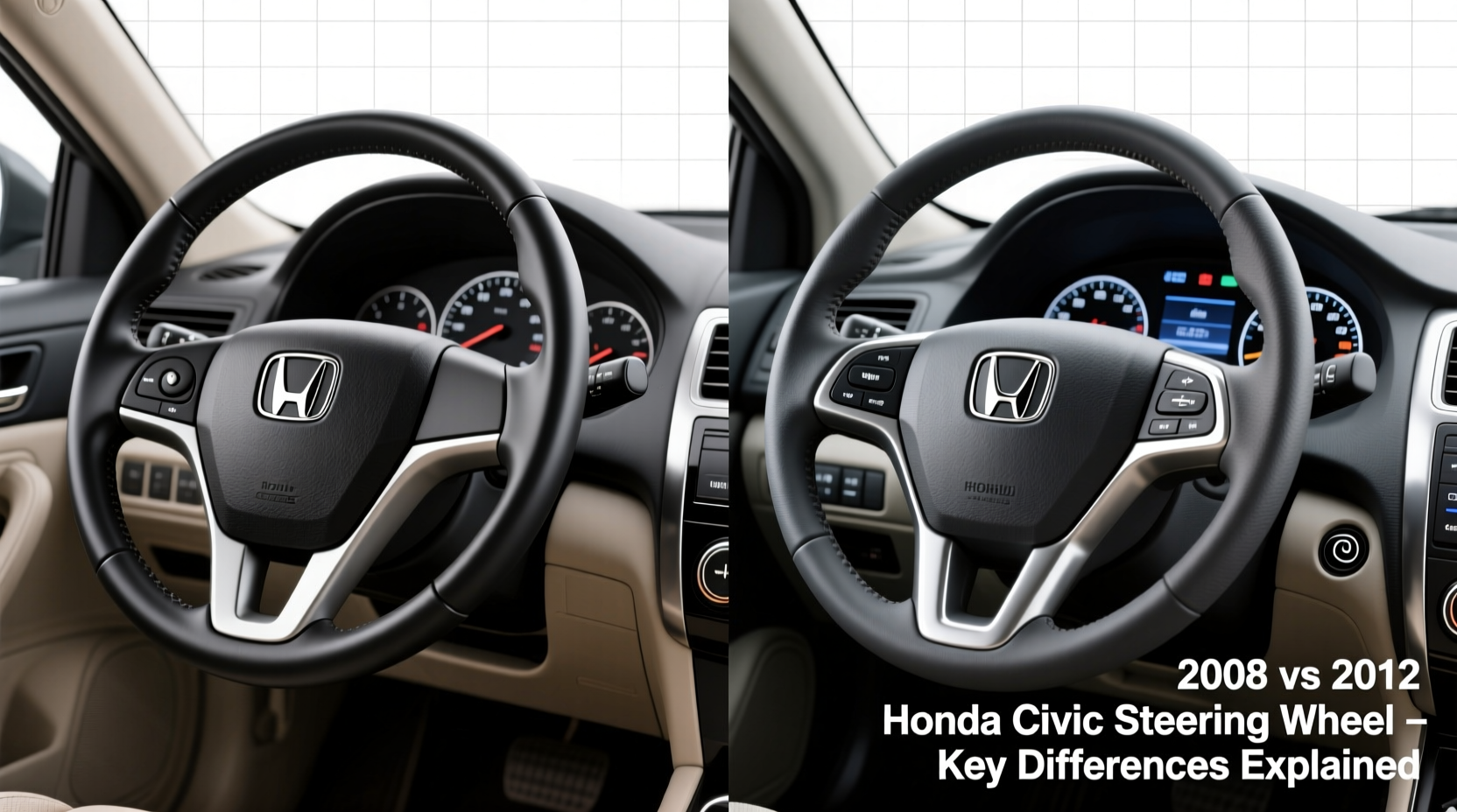 2008 vs 2012 civic steering wheel