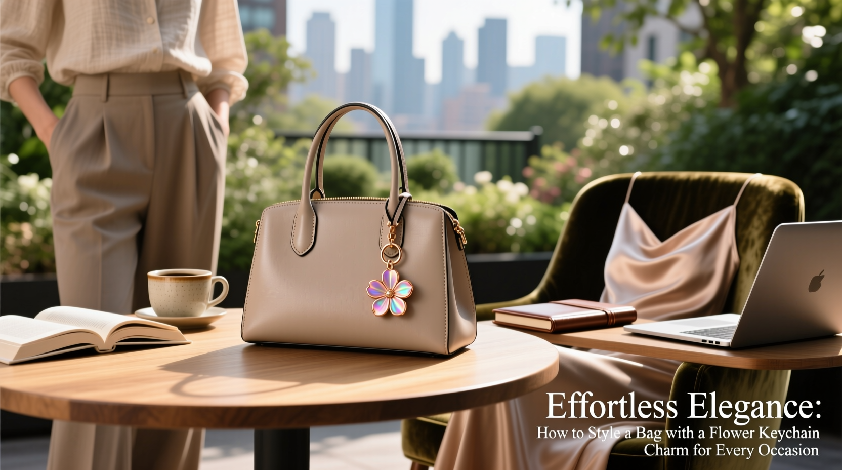 effortless elegance how to style a bag with a flower keychain charm for every occasion