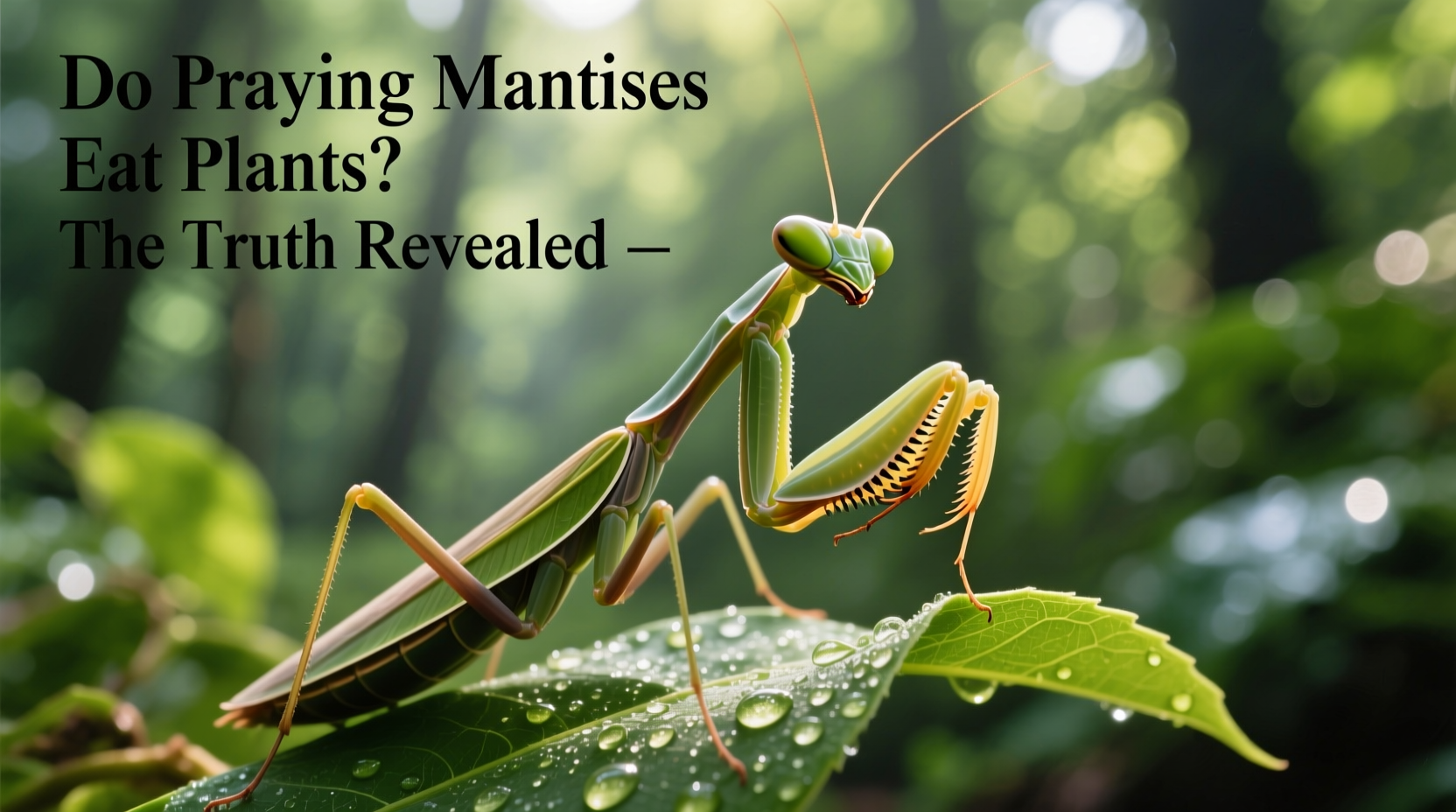 does praying mantis eat plants