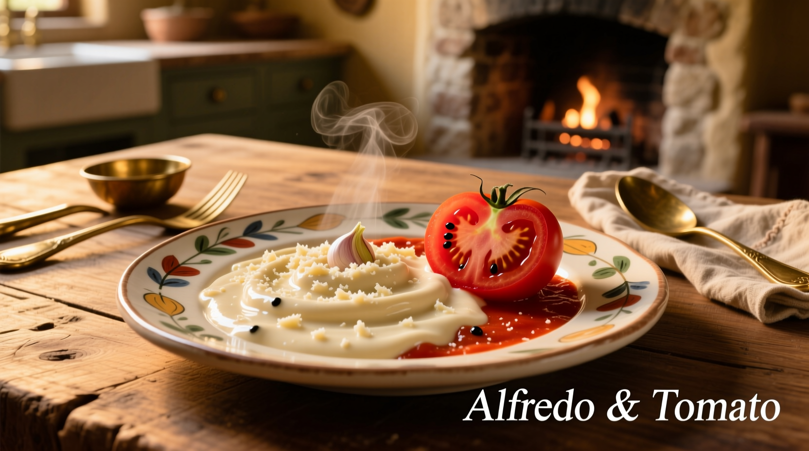 alfredo and tomato sauce