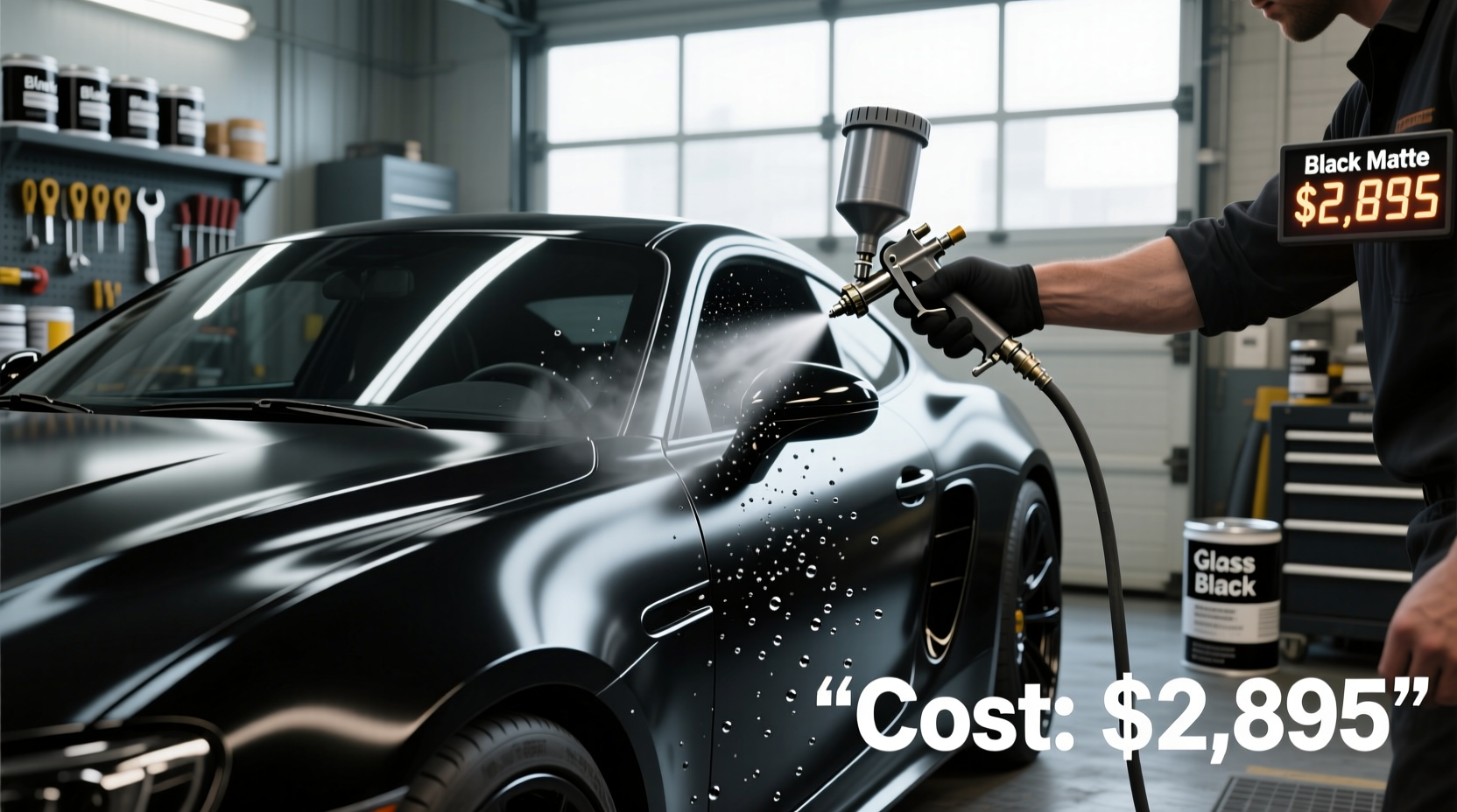 how much does it cost to paint a car black