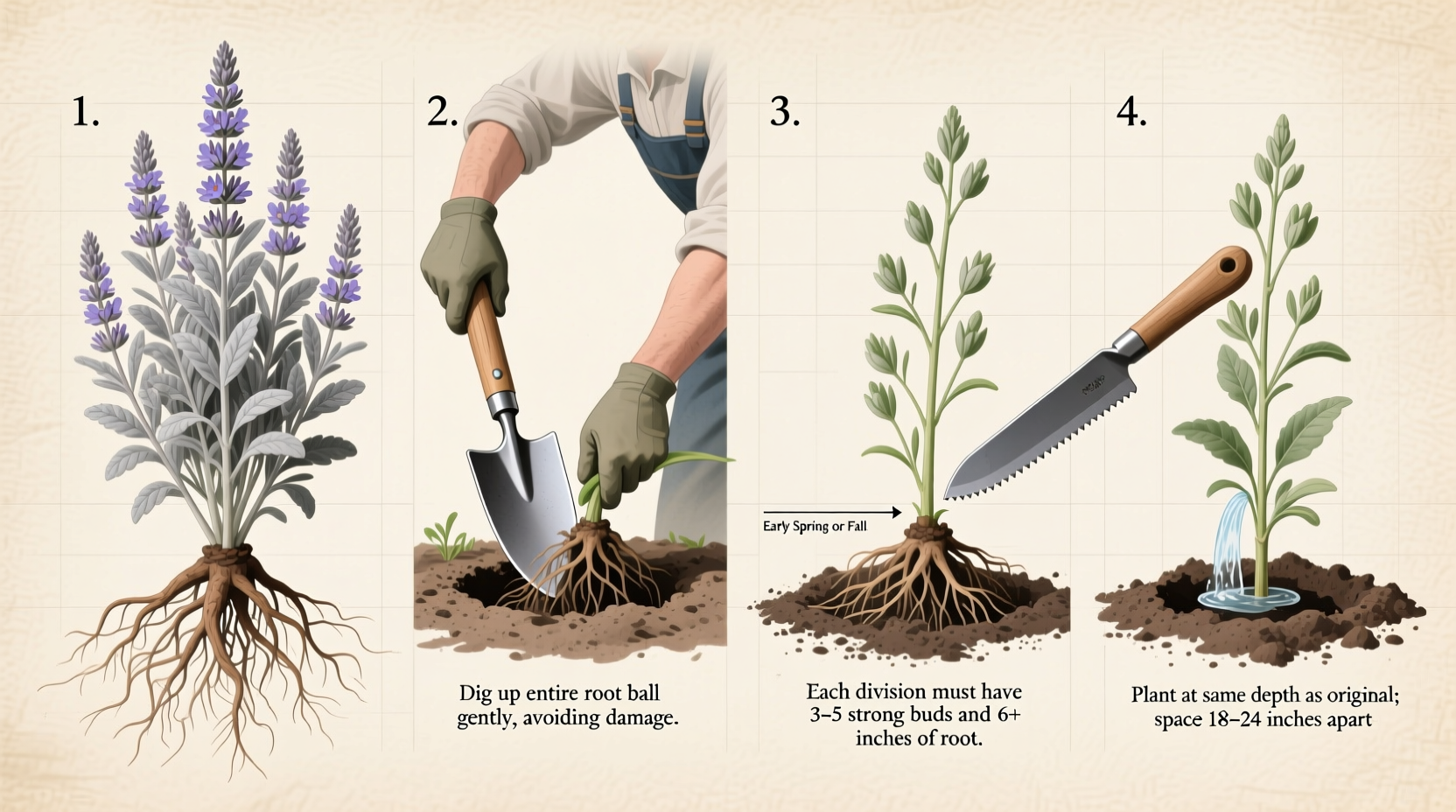 how to divide russian sage