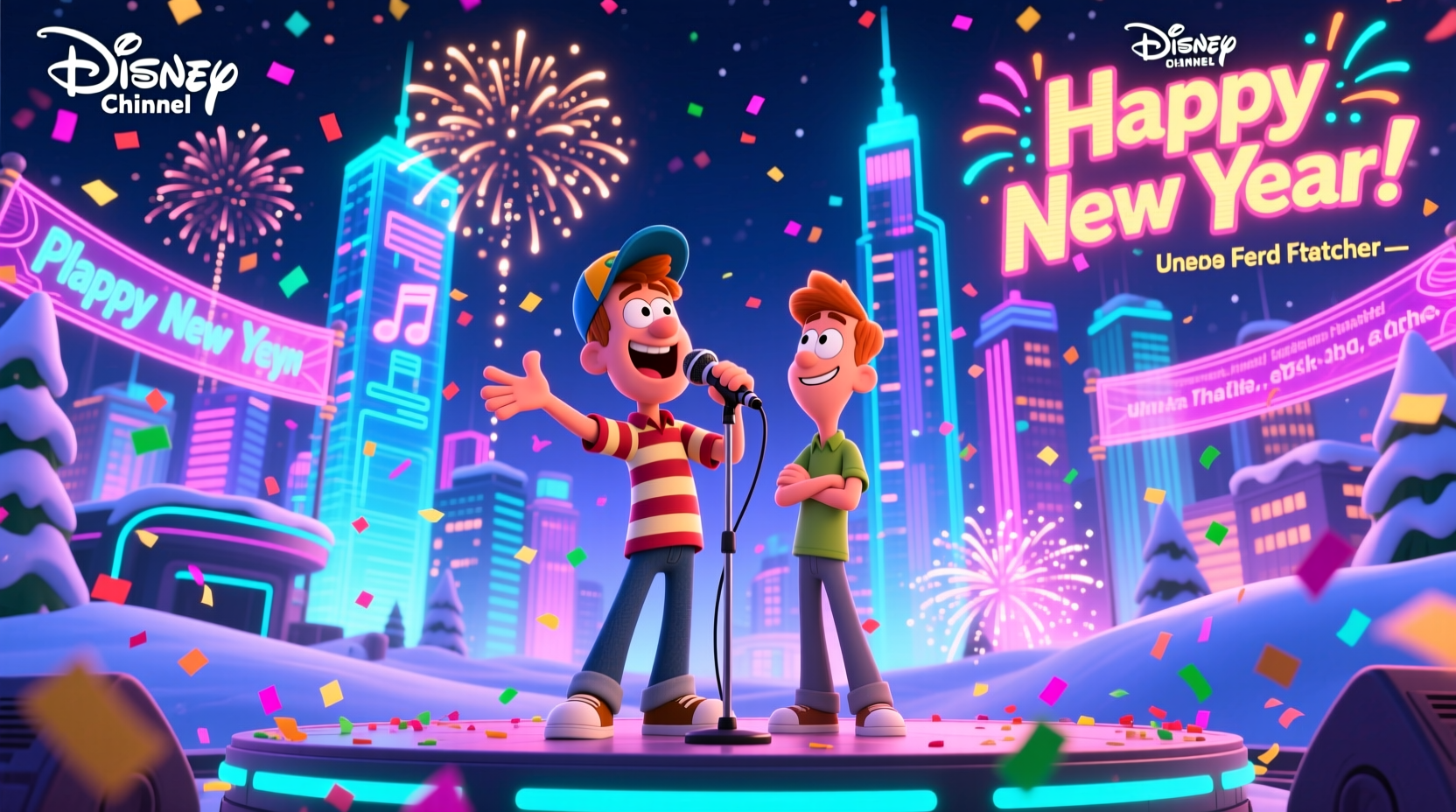 Who Sings 'Happy New Year' from Phineas and Ferb?, image size:1664x928