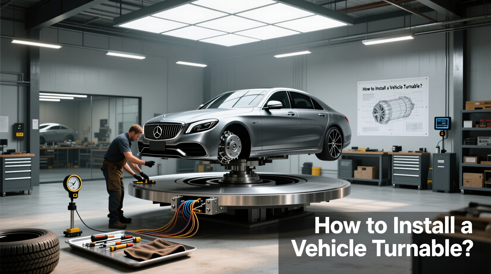 How to choose motor drive car turntable,How to install a vehicle turntable?