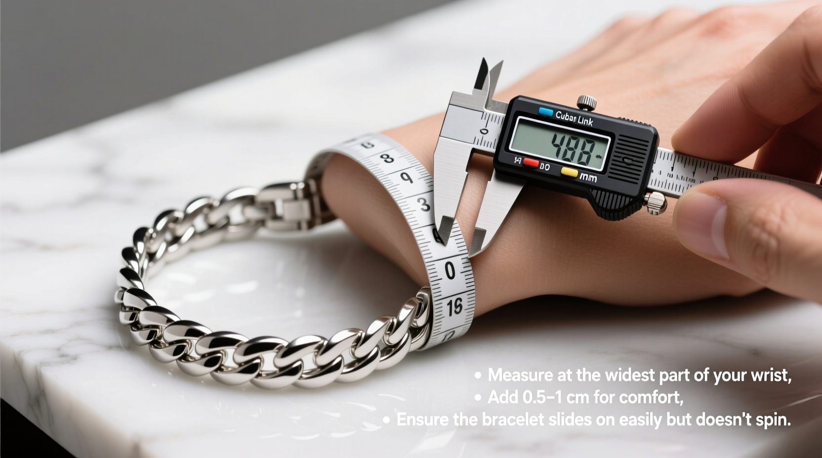 precise wrist measurement tips for a perfectly fitting cuban link bracelet