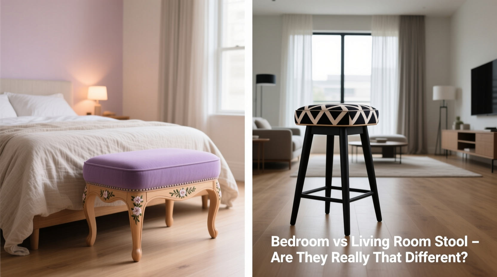 bedroom stool vs living room stool are they really that different or can i just use one for both