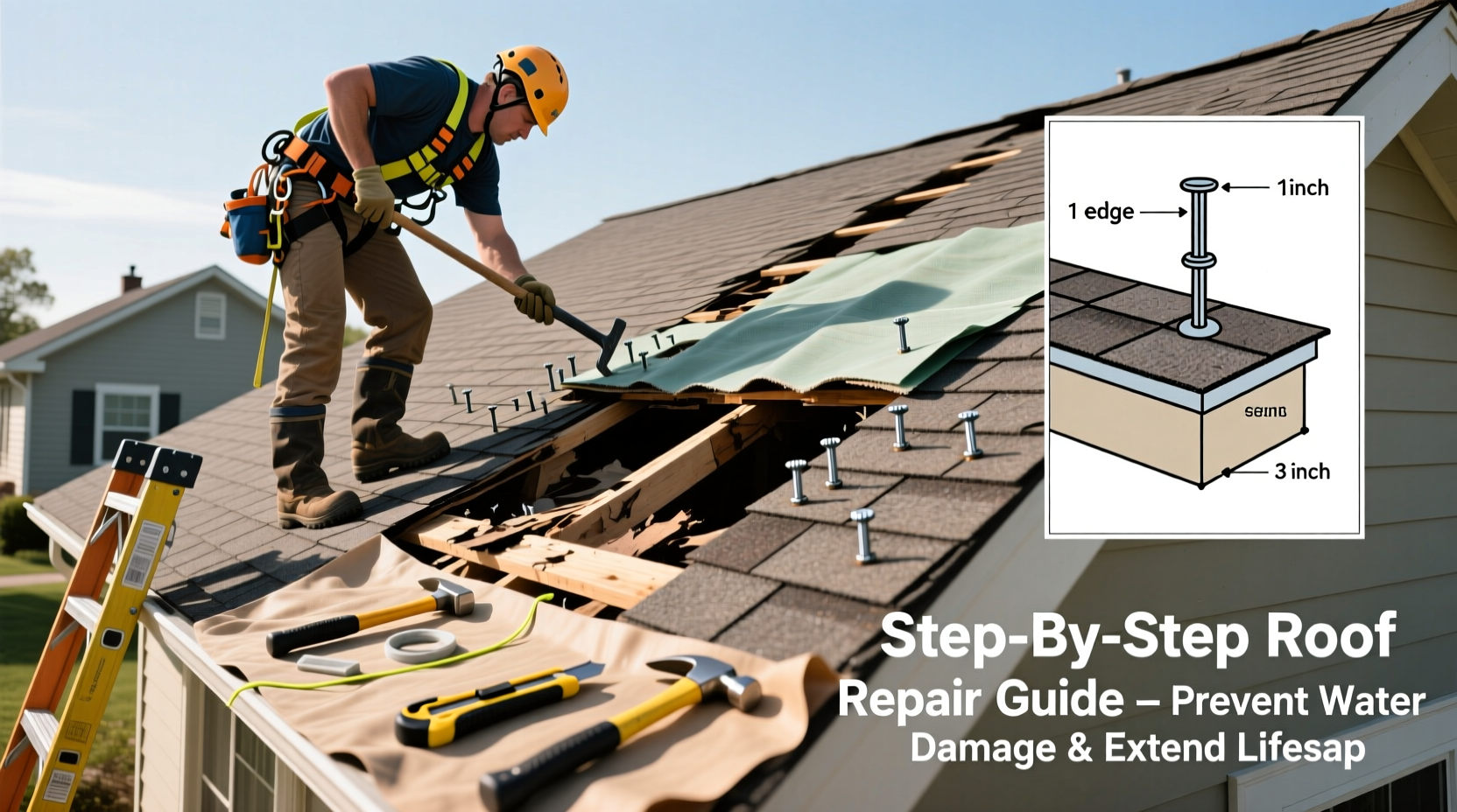 step by step guide to safely replace missing roof shingles and prevent damage