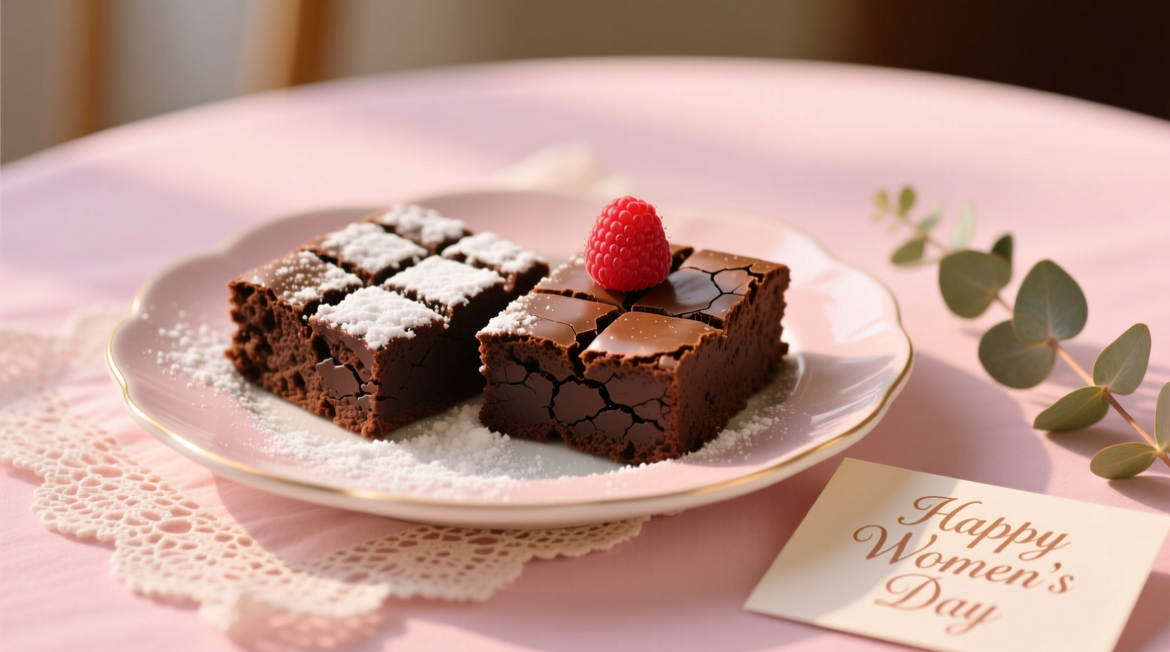 perfect double brownies on womens day