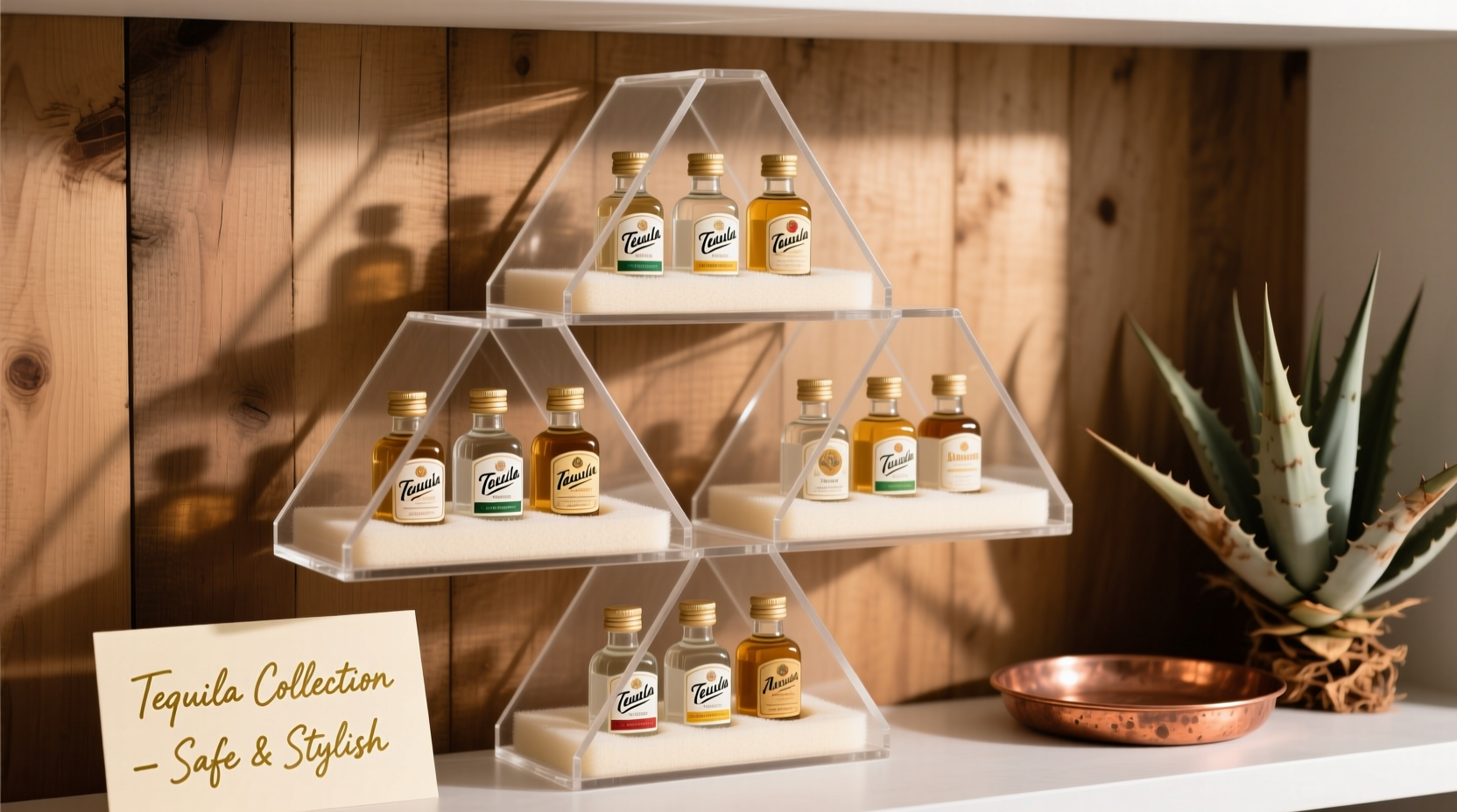 creative and secure ways to store mini tequila bottles safely at home