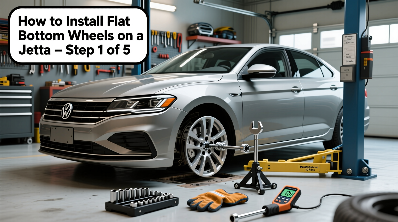 jetta flat bottom wheel install us