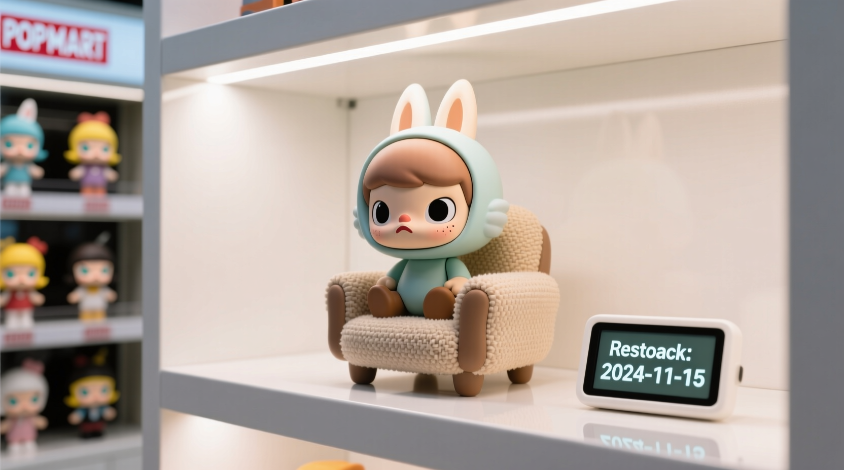 when will popmart restock labubu have a seat
