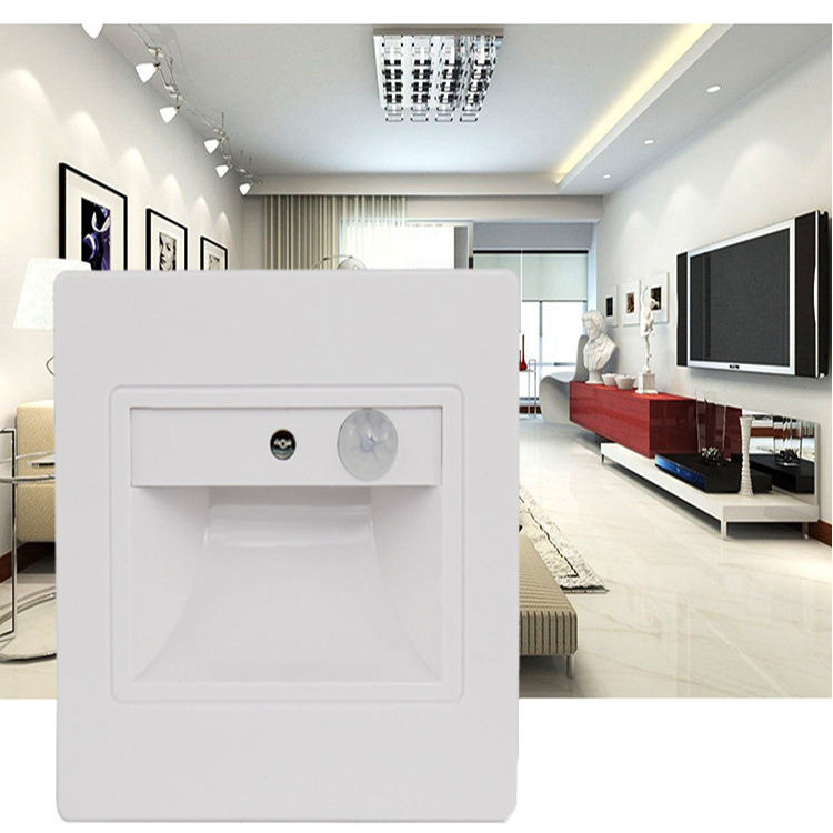 Heißer Verkauf PIR-Bewegungsmelder + Lichtsensor LED-Stufen-Treppenlichter, versenkte Eck-Fußlampe, auf Lager