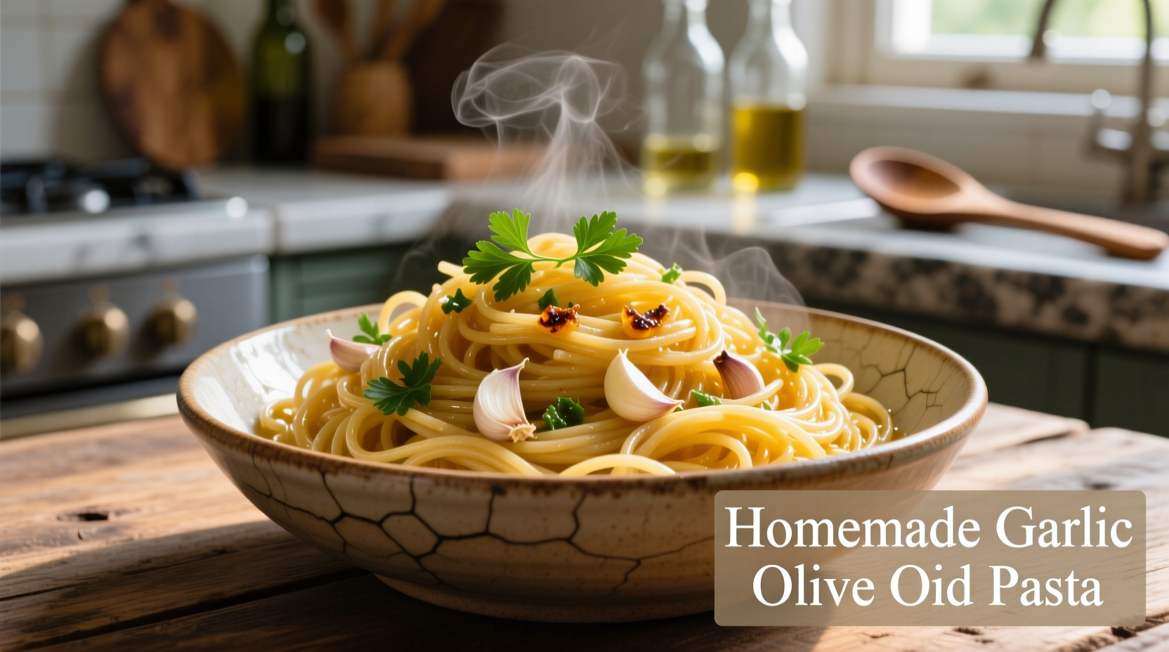 olive oil and garlic pasta