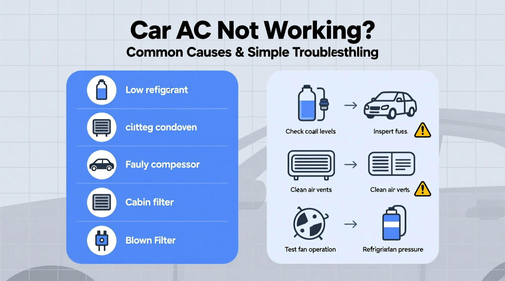 car ac not working common causes simple troubleshooting