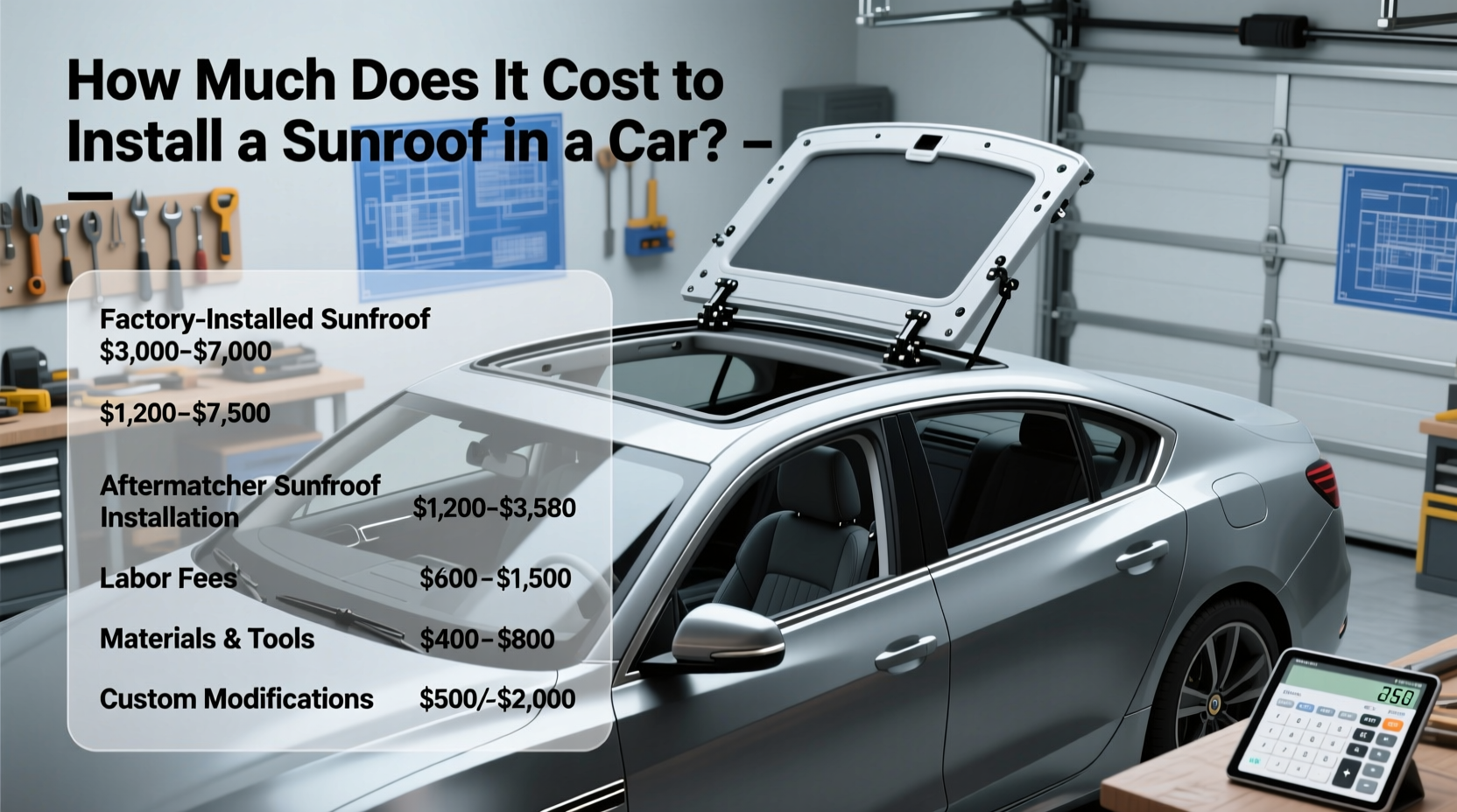 how much does it cost to install sunroof in car